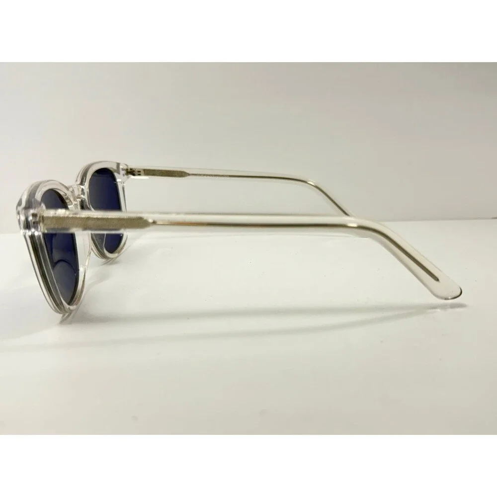 Madewell Sunglasses Women's Clear Frame Blue Lenses UV Protection Square Style